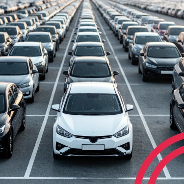 Estacionamento cheio de carros