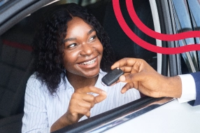 Entrega de chave de carro